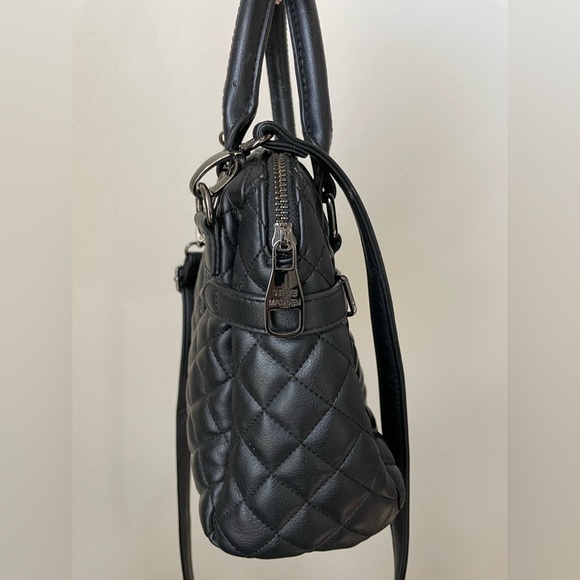Steve Madden Quilted Convertible Bag - Black with Gunmetal Accents - y2k vintage - Picture 10 of 13